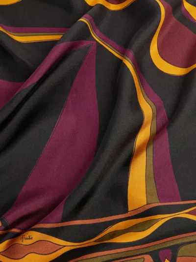 Pucci Mixed Print Silk Stole In Multi