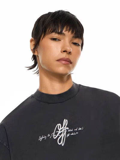Off-white Stroke Regular T-shirt In Black