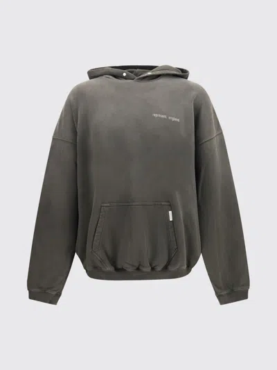 Represent Mens Brand-print Relaxed-fit Cotton Hoody Ash Xs In Animal Print