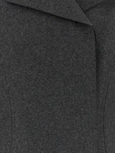 Jil Sander Double-breasted Virgin Wool Coat In Multi