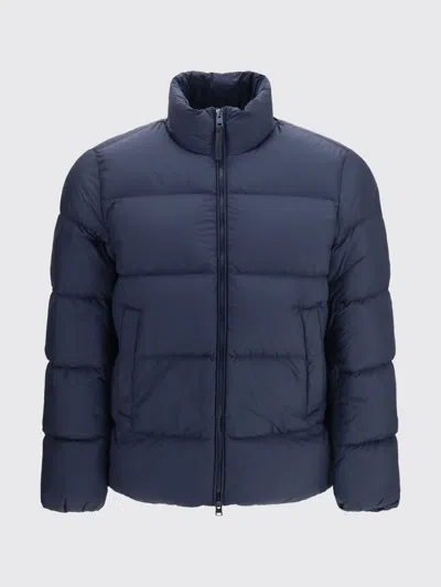 Woolrich Cloud Eagle Quilted Down Jacket In Blue