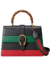 Gucci Dionysus Stripe Large Leather Shoulder Bag In Black Leather
