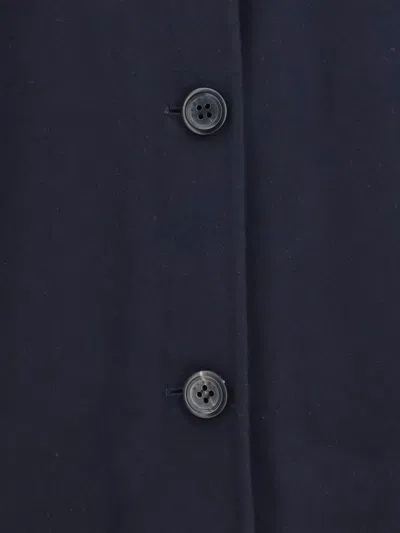 Marni Blue Solid Shirt Collar Jacket In Blue