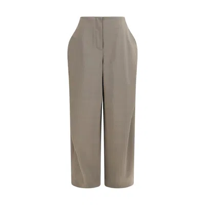 Jacquemus Gray Wool Oves Aries Flared Pants In Gray