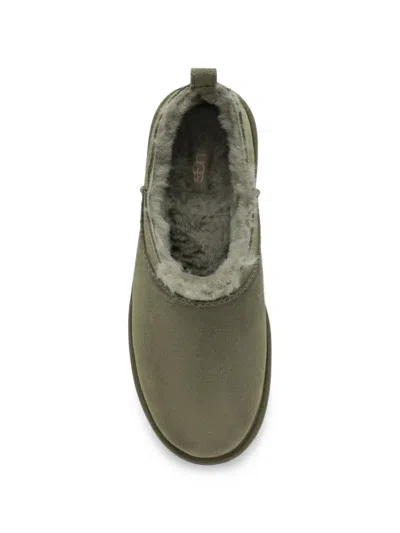 Ugg Burnt Olive Classic Micro Ankle Boots In Green