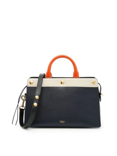 Mulberry Chester Bag In Midnght Chlk Orng Bl|arancio