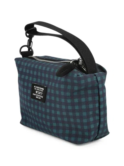 Wtaps Check-print Pouch In Blue