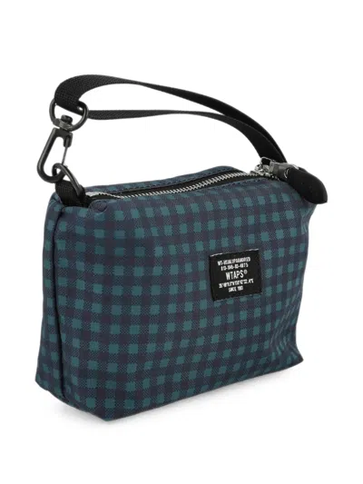 Wtaps Check-print Pouch In Blue