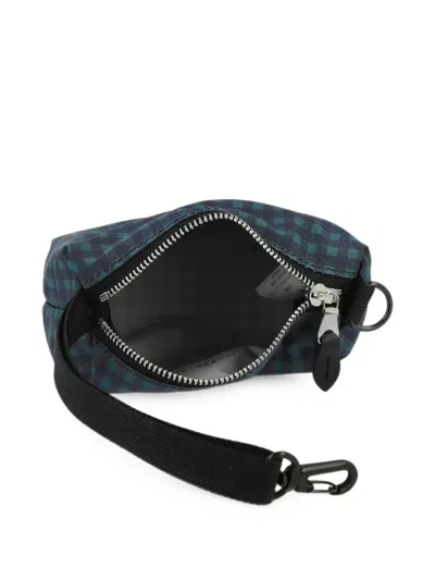 Wtaps Check-print Pouch In Blue