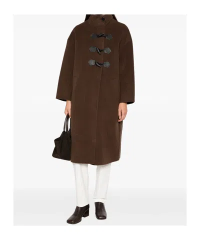 Bash Button-front Coat In Black