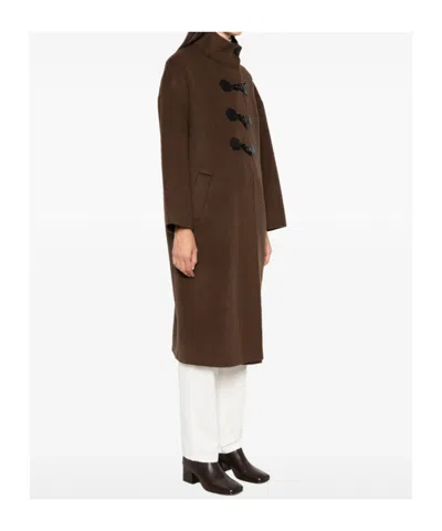 Bash Button-front Coat In Black