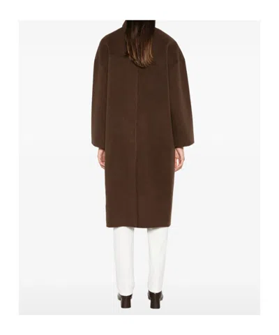 Bash Button-front Coat In Black