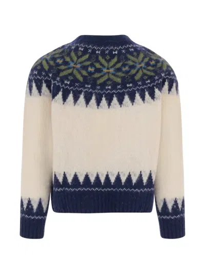 Howlin' Howlin Wool Sweater With Jacquard Pattern In Multi