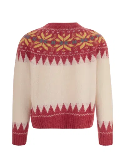 Howlin' Howlin Wool Sweater With Jacquard Pattern In Multi