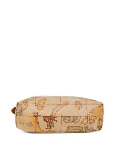Alviero Martini 1° Classe Geo Classic Make Up Bag In Brown