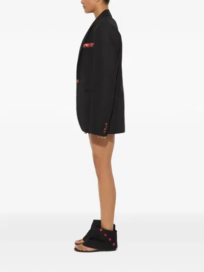 Pucci Oversized Cotton Blazer In Black