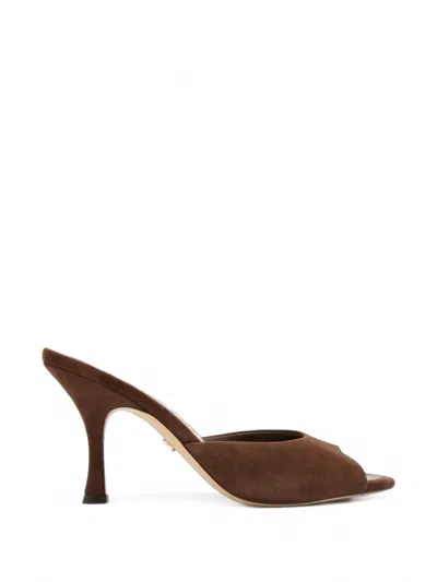 Sam Edelman Jeanie Sandals Java Brown Suede In Brown