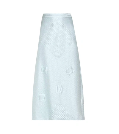 Hillier Bartley Mono Jacquard Midi Skirt In Miet