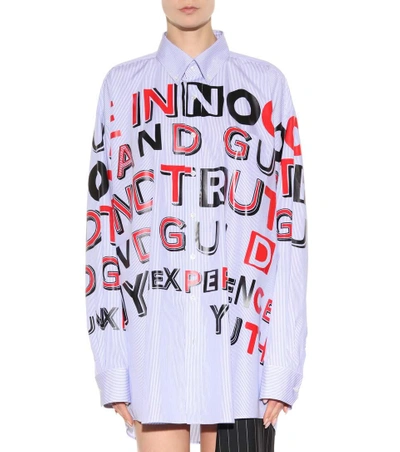 Shop Maison Margiela Cotton Printed Shirt