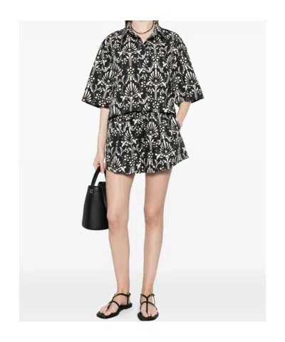 Pinko Bema Printed Drawstring Shorts In Multi