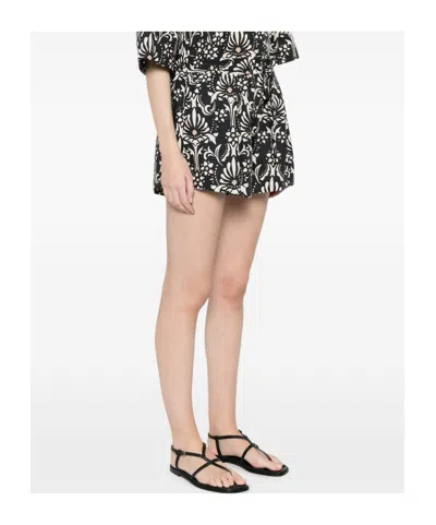Pinko Bema Printed Drawstring Shorts In Multi