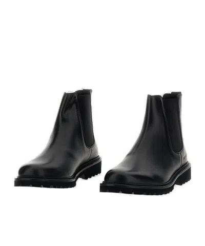 Common Projects Piuma Leather Chelsea Boot In Black