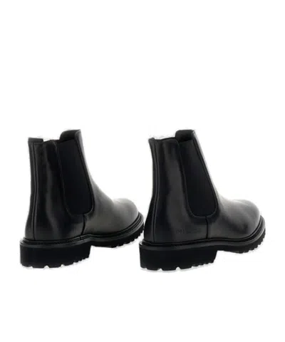 Common Projects Piuma Leather Chelsea Boot In Black