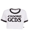 GCDS Gcds Logo Cropped T-shirt,W0200166WHITE