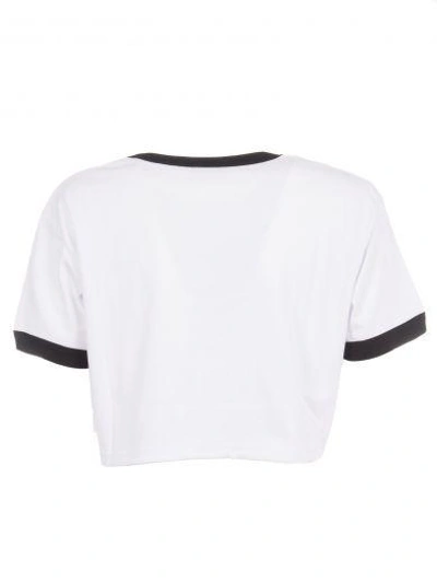 Shop Gcds Logo Cropped T-shirt In White