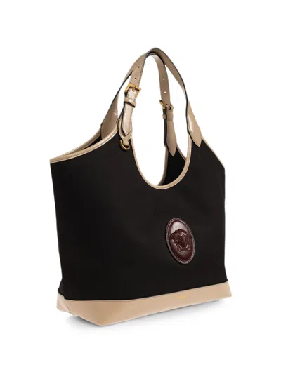 Versace Double-handle Handbag In Black