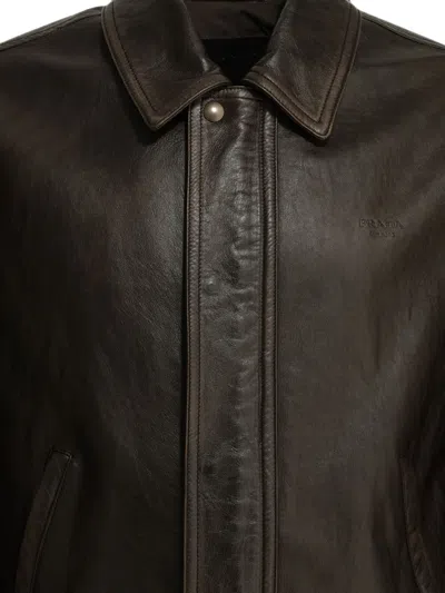 Prada Jacket In Brown