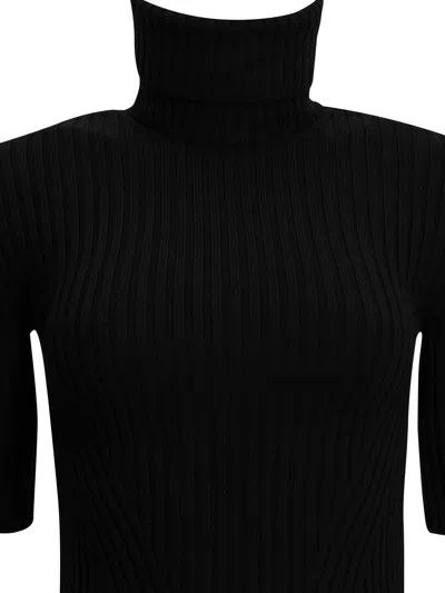 Herno Wool Turtleneck Sweater In Black