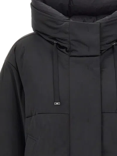 Duno Giada Mestre Oversized Drawstring-hood Down Jacket In Black