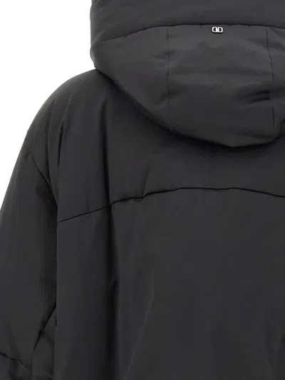 Duno Giada Mestre Oversized Drawstring-hood Down Jacket In Black