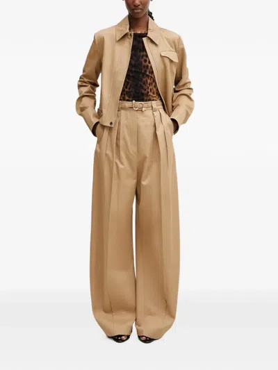 Sportmax Belted Flap-pocket Jacket In Neutral