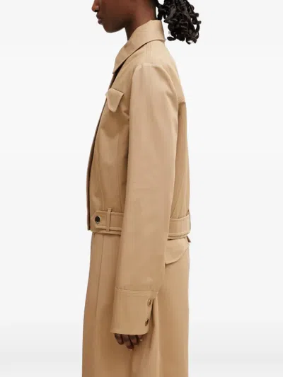 Sportmax Belted Flap-pocket Jacket In Neutral