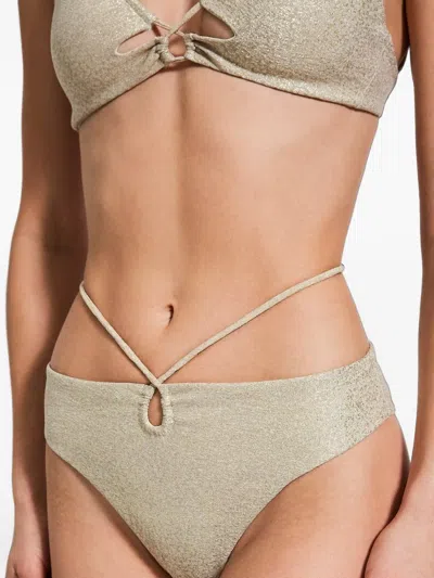 Devon Windsor Leanne Wrap-around Bikini Bottoms In Neutral