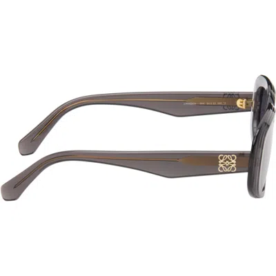 Loewe Gray Rectangular Anagram Sunglasses In Multi