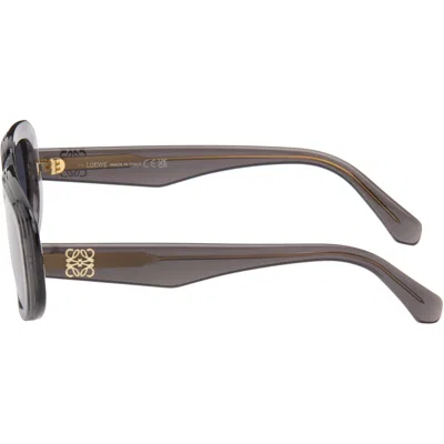 Loewe Gray Rectangular Anagram Sunglasses In Multi