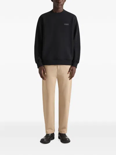 Givenchy Basic Cotton Crewneck Sweatshirt In Black