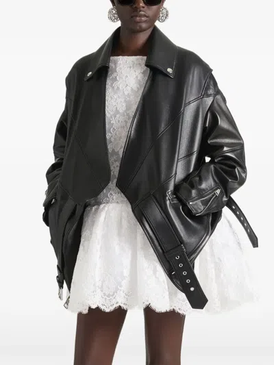 Givenchy Back-to-front Biker Jacket In Leather In Multi
