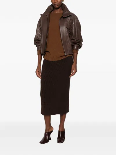Arovescio Pullover Mit Raglanärmeln In Brown
