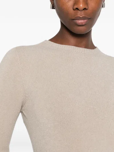 Arovescio Fein Gestrickter Pullover In Neutral