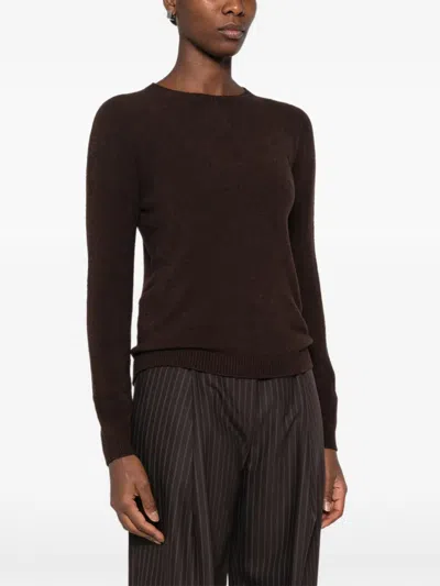 Arovescio Fein Gestrickter Pullover In Brown