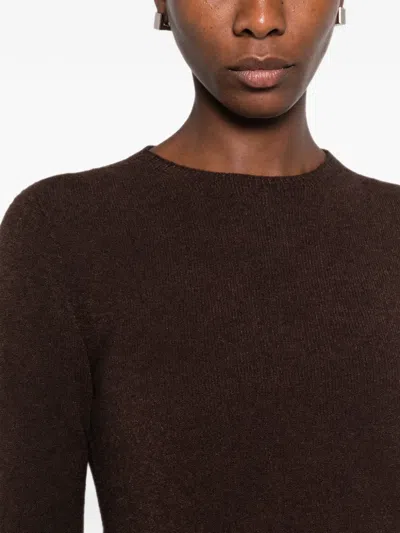 Arovescio Fein Gestrickter Pullover In Brown