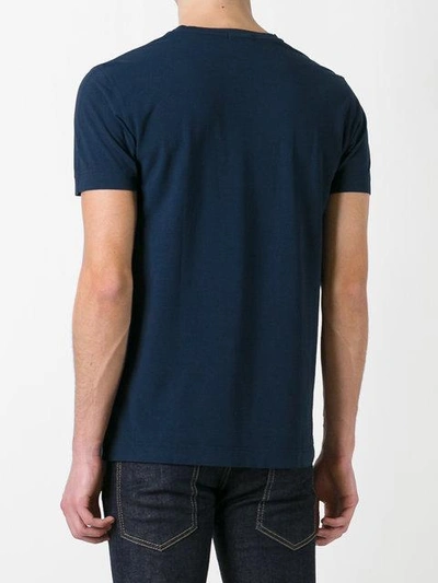 Shop Drumohr Chest Pocket T-shirt In Blue
