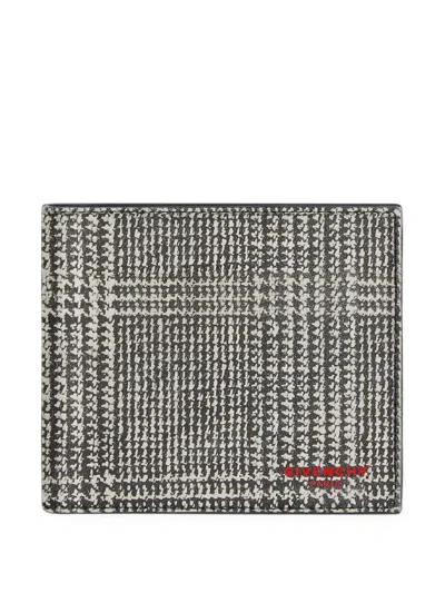 Givenchy Wallet In Houndstooth Effect Leather In Black