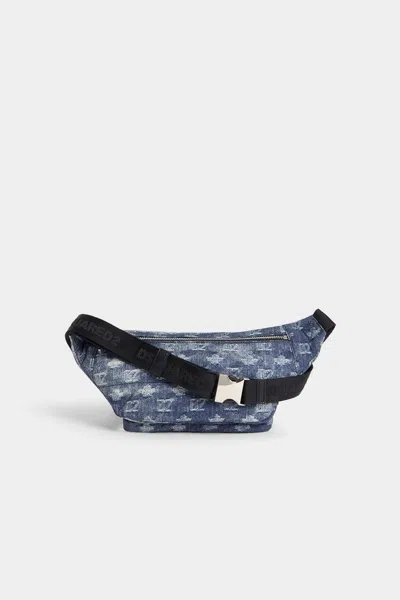Dsquared2 D2 Monogram Belt Bag In Blue