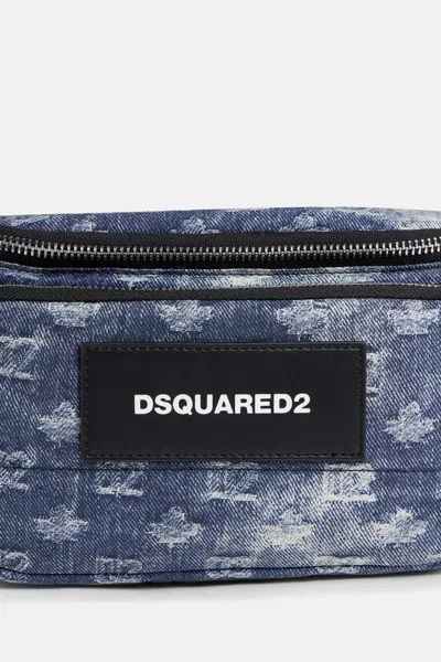 Dsquared2 D2 Monogram Belt Bag In Blue