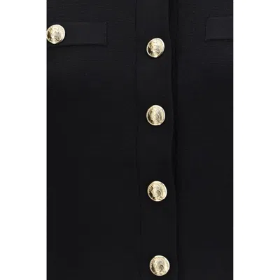 Balmain Embossed-button Cropped Jacket In Black